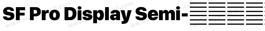 SF Pro Display Semi字体转换